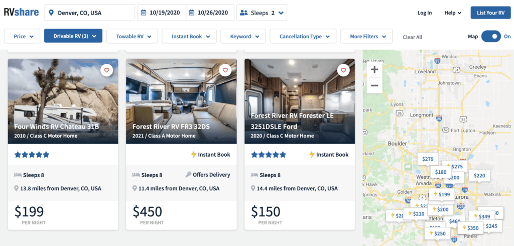 how to rent an rv for a road trip