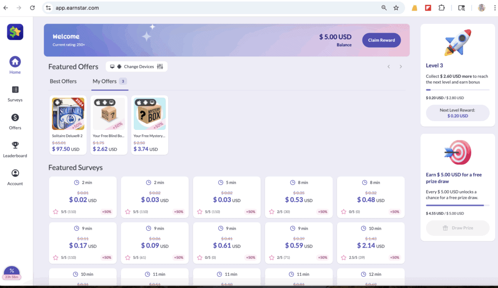 I received a 50% bonus boost from the prize draw, which made all future earnings more valuable as you can see here.